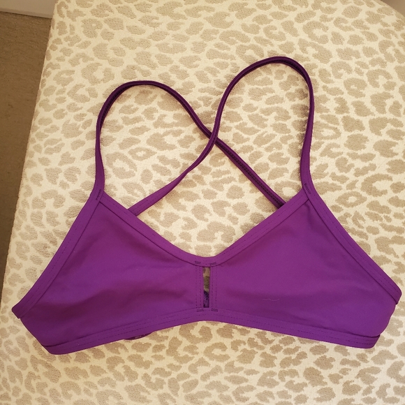 Jolyn tomcat bikini top grape purple adjustable crossback size small - Picture 3 of 5